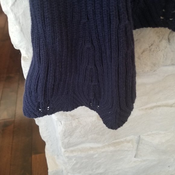 VENUS Dark Navy Cold Shoulder Sweater Top - Picture 7 of 8